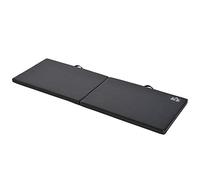 HOMCOM Tapis de gymnastique yoga pilates fitness pliable portable grand confort 180L x 60l x 5H cm revêtement synthétique noir