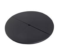 HOMCOM Tapis de pole dance pliable - pole dance mat - tapis de protection Ø 150 cm épaisseur 5 cm - revêtement plastique noir