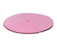 HOMCOM Tapis de pole dance pliable - pole dance mat - tapis de protection Ø 150 cm épaisseur 5 cm - revêtement plastique rose