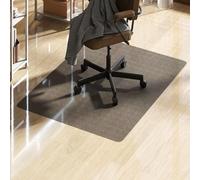 HOMCOM Tapis de Protection de Sol 90 x 120 cm - pour Chaise de Bureau - Noir - Résistant aux Rayures - pour sols durs