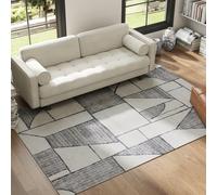 HOMCOM Tapis Moderne Antidérapant à Motif Géométrique, en Polyester Multicolore, 230x160x0.7 cm