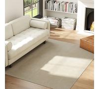 HOMCOM Tapis Salon 160x230 cm Lavable en Machine Poil Long Style Moderne pour Salon Chambre Crème