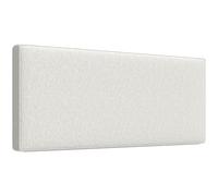 HOMCOM Tête de lit Murale en Lin, 140 x 60 cm, tête de lit Suspendue rembourrée pour Chambre à Coucher, Cadre en Bois d'eucalyptus, Montage Facile, crème