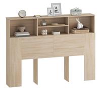 Tête de lit sur pied - HOMCOM - 4 compartiments ouverts - 140 x 19 x 103 5 cm - effet bois naturel