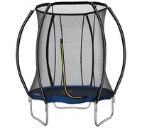 HOMCOM Trampoline Ø 183 cm avec Filet de sécurité et revêtement antirouille galvanisé Usage extérieur Bleu et Noir