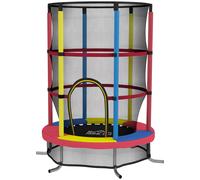 HOMCOM Trampoline pour Enfants Ø160 cm Trampoline pour 3-6 Ans avec Filet de Sécurité Pieds en Forme de L Multicolore
