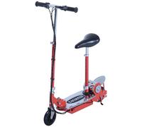 Homcom Trottinette Électrique 120 W Pliable Pour Enfants À Partir De 7 Ans Hauteur De Guidon Et Selle Réglable 12 Km/H Max. Roug