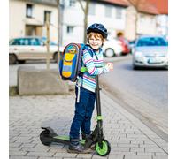 HOMCOM Trottinette électrique enfants 6 ans + pliable scooter électrique vitesse 8 km/h 71x36,5x75-80cm, aluminium, acier, vert