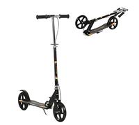 HomCom Trottinette enfant pliable – Guidon réglable 3 niveaux, double frein – Noir 7-14 ans