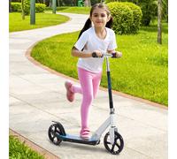 HOMCOM Trottinette Patinette Enfant 2 Roues Pliable Hauteur Guidon Réglable Alu 68 x 34 x 94 cm Bleu Noir Blanc