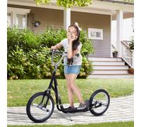 Trottinette patinette freestyle grandes roues et pegs noir