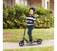 HOMCOM Trottinette pliable deux roues hauteur guidon réglable sur 4 niveaux système de freinage à friction arrière enfants de 3 à 8 ans noir