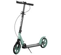 HOMCOM Trottinette Pliable pour Adolescents +14 Ans avec Guidon réglable Amortisseur et Double Frein Grandes Roues de 20 cm Aluminium - Vert
