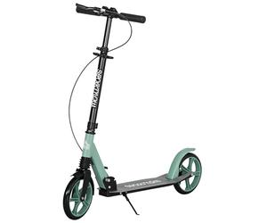 HOMCOM Trottinette Pliable pour Adolescents +14 Ans avec Guidon réglable Amortisseur et Double Frein Grandes Roues de 20 cm Aluminium - Vert