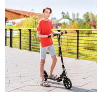 HOMCOM Trottinette pliable pour enfant avec guidon réglable en hauteur et double frein 86 x 35 x 93-103 cm noir