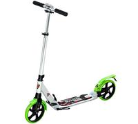 HOMCOM Trottinette pliable réglable avec grandes roues de 200 mm et double absorption des chocs, trottinette urbaine pour adolescents et adultes de 14 ans et plus, vert