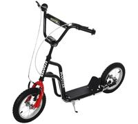 Homcom Trottinette pour enfant avec guidon réglable et pneus pneumatiques 12" à partir de 5 ans 120 x 58 x 75-80 cm
