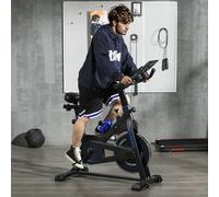 HOMCOM Vélo d'Appartement avec Résistance Réglable Volant d'Inertie 8 kg Écran LCD Guidon et Selle Ajustables Bleu