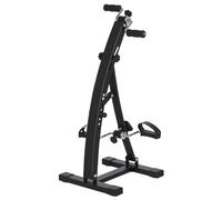 HOMCOM Vélo d'Appartement Pédalier Rééducation 40L x 42,5l x 100H cm Noir | Bras Jambes, Écran LCD Multifonctions, Hauteur Guidon Réglable