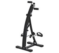 HOMCOM Vélo d'appartement pédalier rééducation bras jambes écran LCD multifonctions hauteur guidon réglable 40L x 42,5l x 100H cm noir