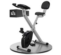 HomCom Vélo d'appartement pliable magnétique – 8 niveaux, silencieux, capteur de pouls – Noir