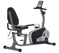 HOMCOM Vélo d'appartement semi-allongé vélo couché Magnétique Écran LCD