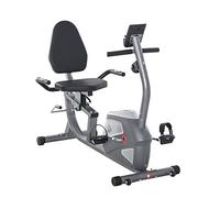 HOMCOM Vélo d'appartement semi-allongé vélo couché magnétique écran LCD multifonction siège réglable 8 niveaux de résistance gris