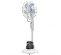 HOMCOM Ventilateur brumisateur 90W, ventilateur sur pied 128cm avec oscillation à 70°, 3 vitesses, réservoir d'eau 3,5L, blanc