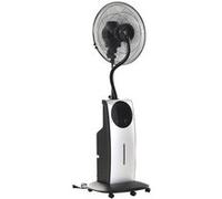 Ventilateur Homcom Ventilateur brumisateur sur roulettes - oscillant silencieux 90 W avec télécommande - minuterie 3 modes 3 vitesses Ø 44,5 x 135H cm gris noir