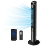 HOMCOM Ventilateur colonne 116 cm, contrôle WiFi via application, chambre, noir