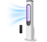 HOMCOM Ventilateur colonne sans pales avec LED Télécommande 3 Vitesses 3 Modes Minuterie 15H Oscillation 50° Blanc