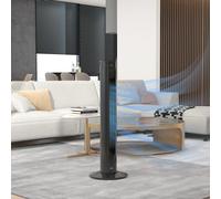 HOMCOM Ventilateur colonne télécommande minuterie 12 heures mode veille 3 vitesses ventilateur tour oscillant 70 ° noir