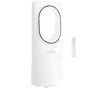 HOMCOM Ventilateur colonne ultra-silencieux 36 dB, ventilateur tour pour chambre, 62cm de haut, oscillant à 45°, 3 vitesses, 3 modes, minuterie 15 H, télécommande, blanc