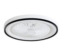 HOMCOM Ventilateur de plafond avec lumière LED 48,5 W Moteur DC réversible Lampe de ventilateur de plafond réversible Ventilateur de plafond silencieux avec télécommande Minuterie 6 vitesses pour