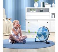 HOMCOM Ventilateur de Table, Climatiseur, 4 Vitesses, Pivotant, Noir
