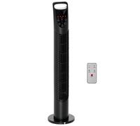 Ventilateur Homcom Ventilateur colonne tour oscillant silencieux 40 W télécommande panneau contrôle tactile 3 vitesses Ø 18 x 78H cm noir