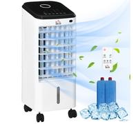 HomCom Climatiseur 3 en 1 – refroidisseur/ventilateur/humidificateur télécommande 3 vitesses blanc