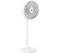 HOMCOM Ventilateur sur pied silencieux avec télécommande, ventilateur avec 12 vitesses, minuterie, inclinaison & oscillation réglables, modes sommeil, blanc
