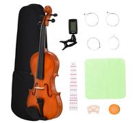 HomCom Violon 4/4 – étui, archet, accordeur, cordes de rechange – contreplaqué épicéa/érable