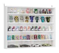 Vitrine murale pour objets de collection - HOMCOM - 80x9.5x60cm - Panneau de particules - blanc