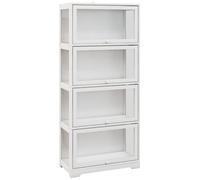 HOMCOM Vitrine pour Collection Buffet 4 Niveaux 59 x 30 x 139 cm Blanc