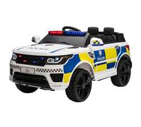 HOMCOM Voiture de police électrique pour enfants avec sirène 12V Blanc
