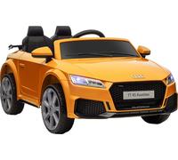 HOMCOM Voiture Électrique pour Enfants, max. 3 km/h, avec Télécommande, Ceinture de Sécurité, Connexion MP3, 3-5 Ans, Jaune