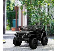 HOMCOM Voiture électrique 4x4 pour enfants 12V avec télécommande phares et klaxon - 3-6 ans - noir Description:Notre poussette électrique 4x4 pour enfants présente un design réaliste qui leur donne l'