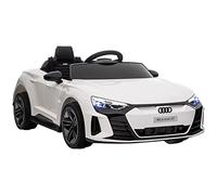HOMCOM Voiture électrique Enfant 12 V - véhicule électrique avec télécommande parentale fournie - V. Max. 5 Km/h - Effets sonores, Lumineux - Audi RS E-tron GT Blanc