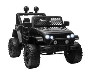 HOMCOM Voiture Electrique Enfant 4x4 12V véchicule pour Enfants avec Phare et Klaxon à Distance - 3-6 Ans - Noir