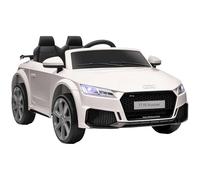HomCom Voiture électrique enfant Audi TT RS 12 V, 3 km/h, télécommande 2,4G, sons+lumières, blanc