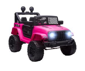 HOMCOM Voiture électrique Enfant Propulsion arrière 12 V 5 Km/h Max. télécommande Effets Lumineux sonores 100x65x72cm Rose