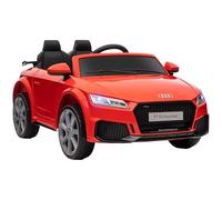 HOMCOM Voiture électrique Enfant véhicule électrique Enfant Audi TT RS 12 V 30 W V. Max. 3 Km/h télécommande 2,4G Effets sonores + Lumineux Rouge
