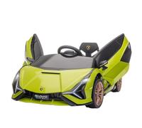 HOMCOM Voiture Électrique Enfants de Sport Lamborghini Sian 12 V Vert | Véhicule Électrique Lamborghini Sian, V. Max. 5 Km/h, avec Télécommande 2,4G, Effets Sonores + Lumineux